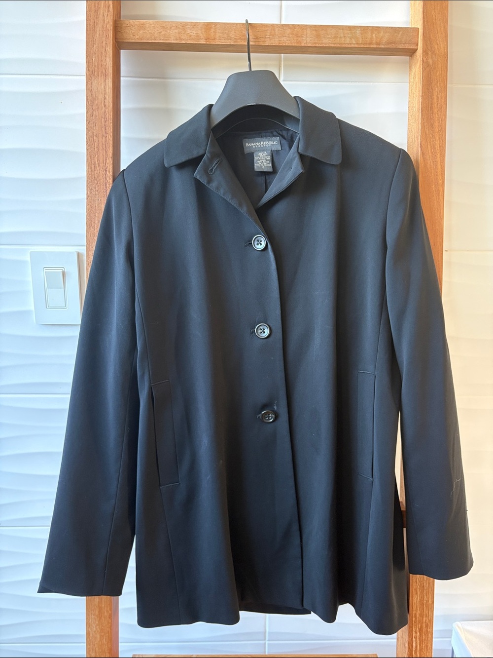 Banana Republic Black Single-Breasted Women's Blazer Jacket